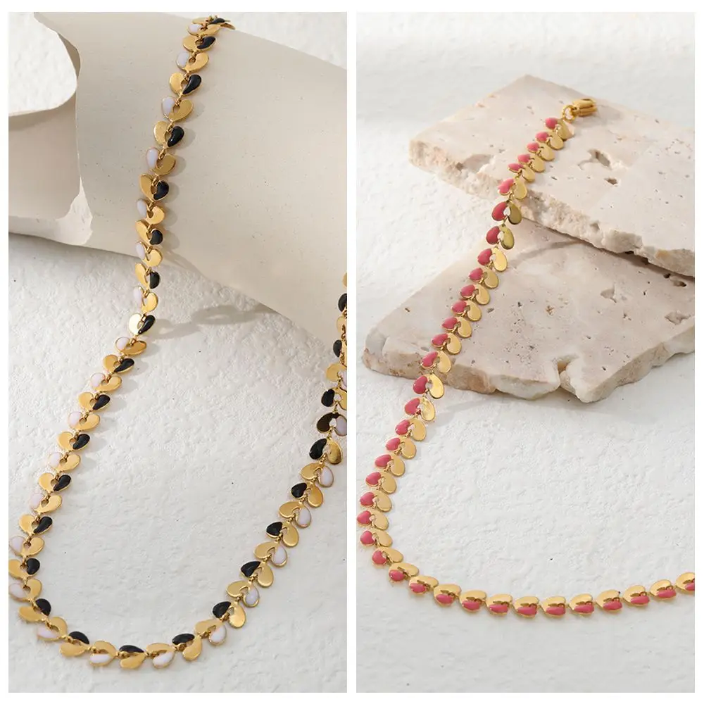 VG 6YM 18K Gold Plated Stainless Steel Colorful Necklaces Creative Color blocking Fashion Neck Jewelry Accessories 2022
VG 6YM 18K Gold Plated Stainless Steel Colorful Necklaces Creative Color blocking Fashion Neck Jewelry Accessories 2022