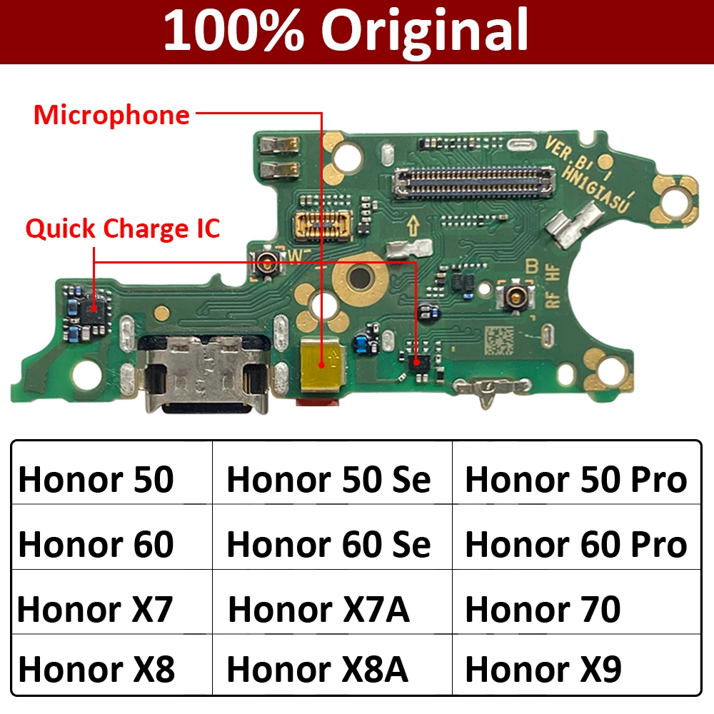 Original USB Power Charging Board Connector Plug Port Dock Flex Cable For Huawei Honor 50 60 70 Pro Se lite X7 X7A X8 X8A X9 5G
Original USB Power Charging Board Connector Plug Port Dock Flex Cable For Huawei Honor 50 60 70 Pro Se lite X7 X7A X8 X8A X9 5G