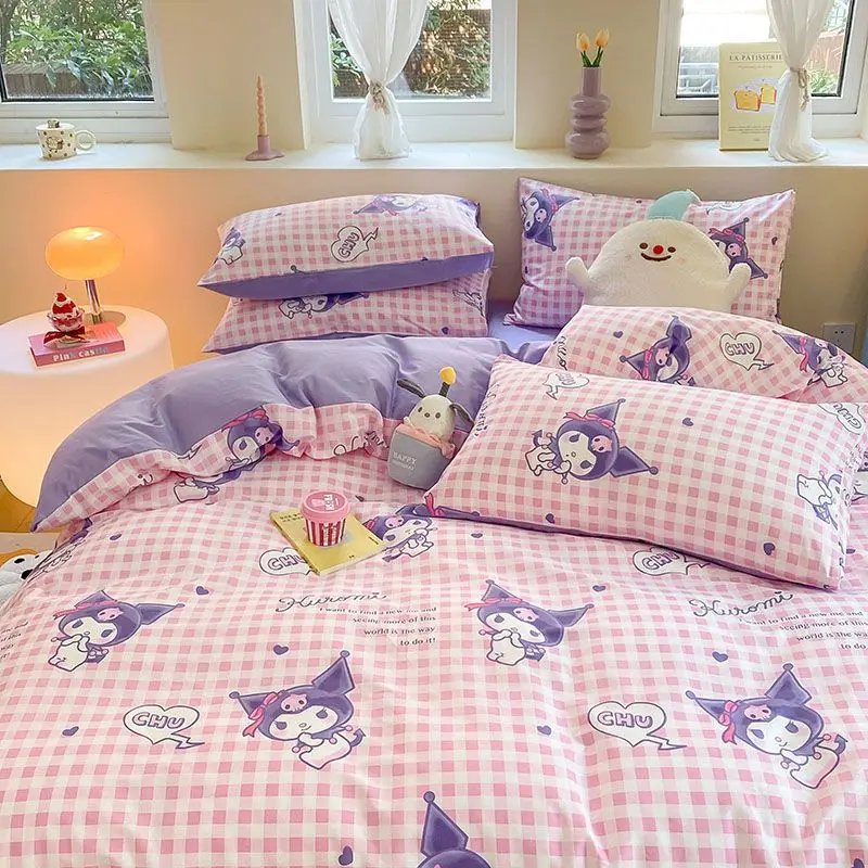 Kuromi Cinnamoroll аниме Kawaii Sanrio три 4 шт. комплект одеяло постельное белье Симпатичная мультяшная My Melody простыня игрушки для девочки
Kuromi Cinnamoroll аниме Kawaii Sanrio три 4 шт. комплект одеяло постельное белье Симпатичная мультяшная My Melody простыня игрушки для девочки