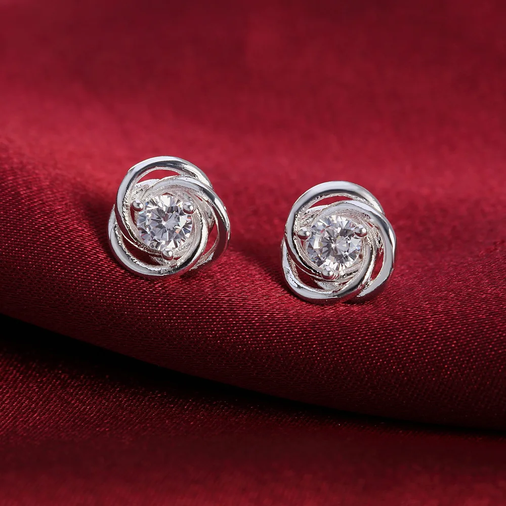 Wedding party 925 Sterling Silver Earrings for Women Street fashion Jewelry birthday Gift Shiny zircon Ear studs
Wedding party 925 Sterling Silver Earrings for Women Street fashion Jewelry birthday Gift Shiny zircon Ear studs