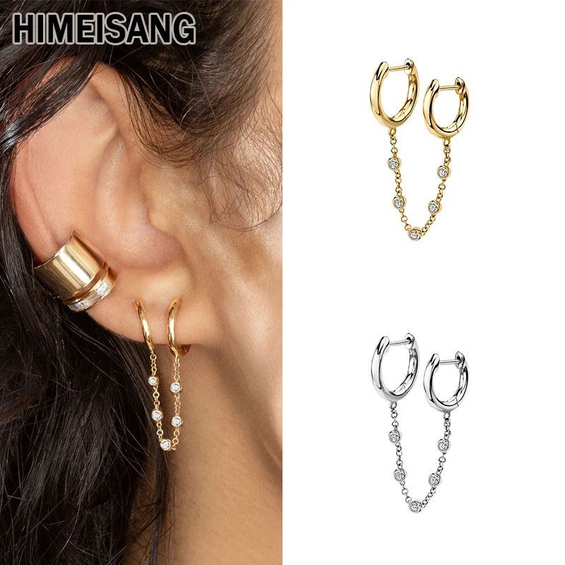 Женские серьги-гвоздики HIMEISANG, серьги золотого и серебряного цвета с цирконом, серьги для пирсинга, ювелирные украшения для ушей, 1 шт. 
Женские серьги-гвоздики HIMEISANG, серьги золотого и серебряного цвета с цирконом, серьги для пирсинга, ювелирные украшения для ушей, 1 шт.