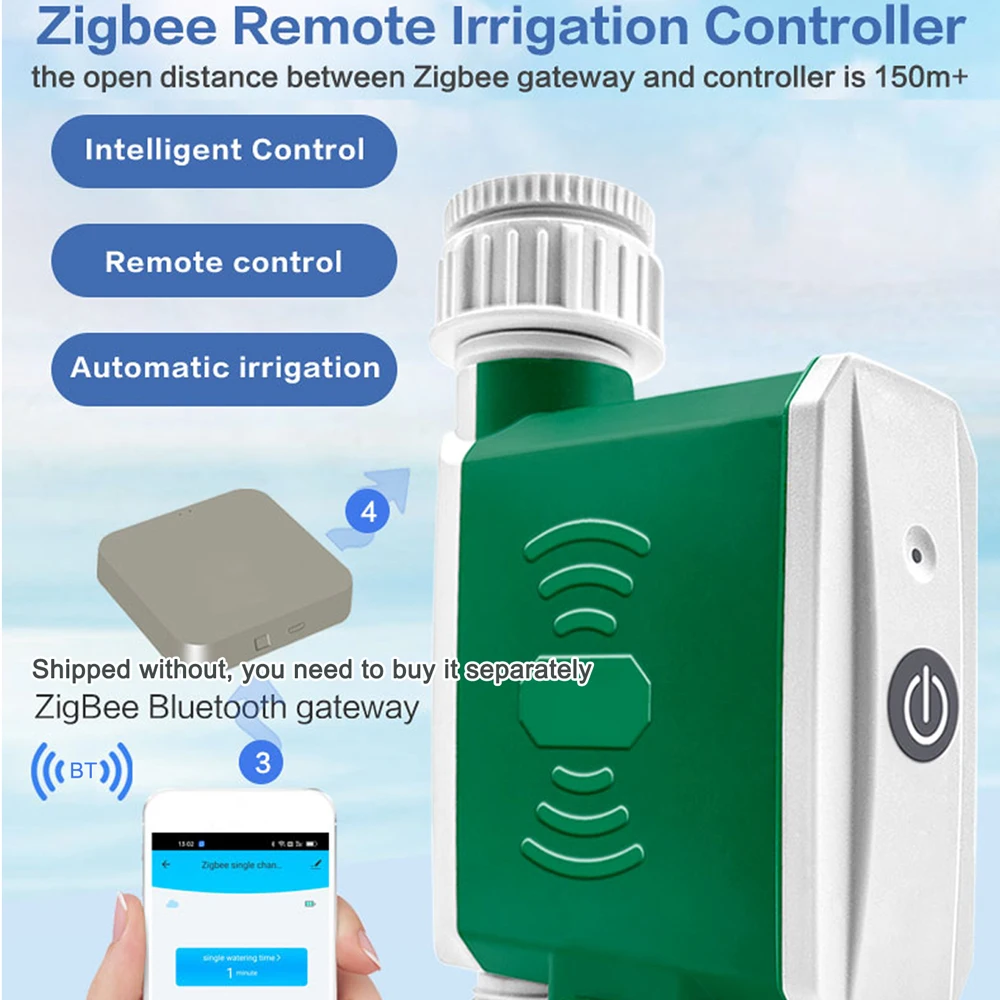 T-uya ZigBee Watering Timer for Drip Irrigation Automatic Garden Watering Controller Valve for Amazon Alexa Google
T-uya ZigBee Watering Timer for Drip Irrigation Automatic Garden Watering Controller Valve for Amazon Alexa Google