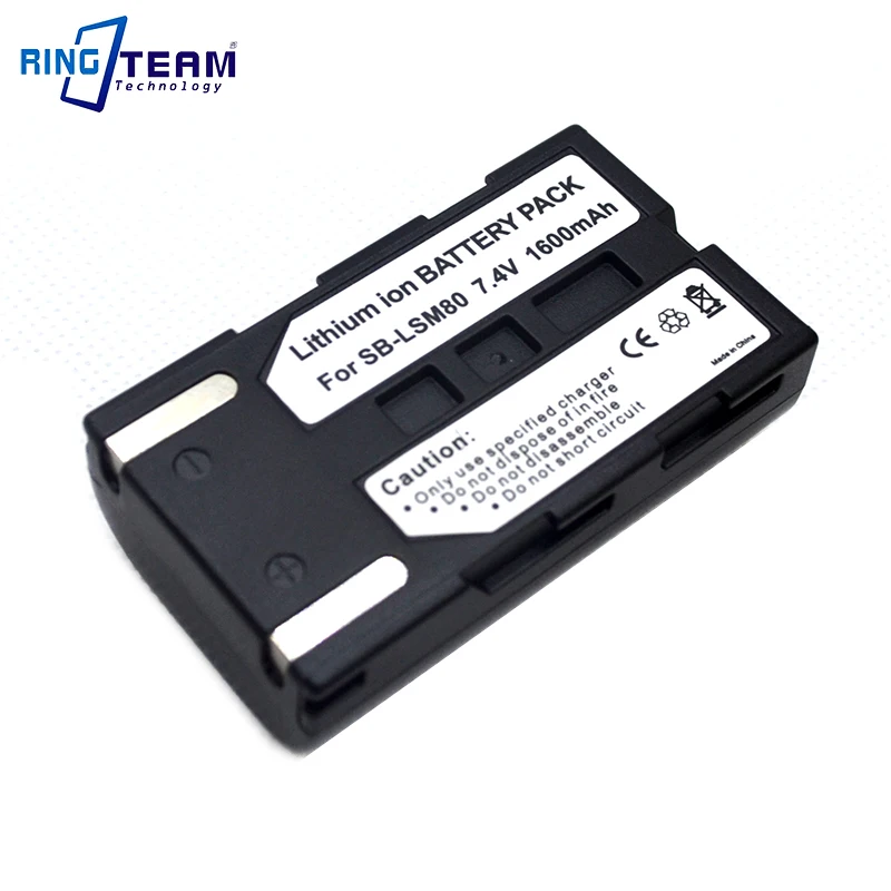 SB-LSM80 Li-Ion Rechargeable Camcorder Battery for Samsung SC-D SC-DC VP-D VP-DC VM-DC Series VM DC560K DC560 DC160 VP-DC575
SB-LSM80 Li-Ion Rechargeable Camcorder Battery for Samsung SC-D SC-DC VP-D VP-DC VM-DC Series VM DC560K DC560 DC160 VP-DC575