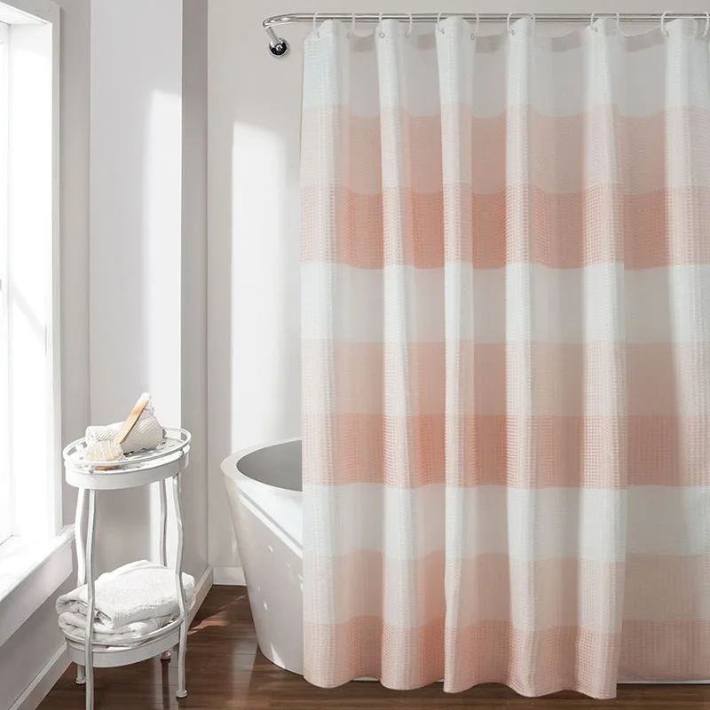 Home Decor Shower Curtain Waffle Thickened Waterproof Polyester Stripe Printed Bathroom Curtain Free 12C Ring
Home Decor Shower Curtain Waffle Thickened Waterproof Polyester Stripe Printed Bathroom Curtain Free 12C Ring