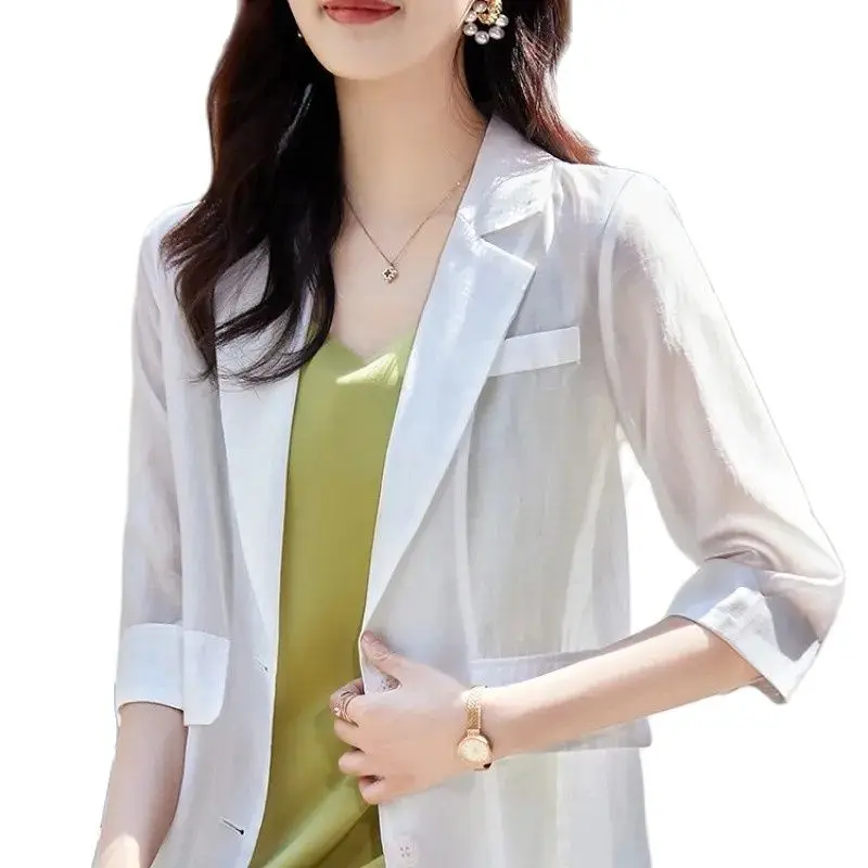 Summer Thin Suit Jacket Women 2023 New Loose Fashion Sun Protection Small Suit Pure Colour Cardigan Leisure Blazer Female
Summer Thin Suit Jacket Women 2023 New Loose Fashion Sun Protection Small Suit Pure Colour Cardigan Leisure Blazer Female
