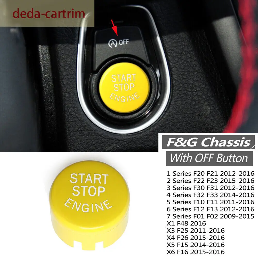 Yellow Engine Start Stop Button Trim For BMW F/G Chassis X1 X3 X4 F15 F16 F20F25
Yellow Engine Start Stop Button Trim For BMW F/G Chassis X1 X3 X4 F15 F16 F20F25