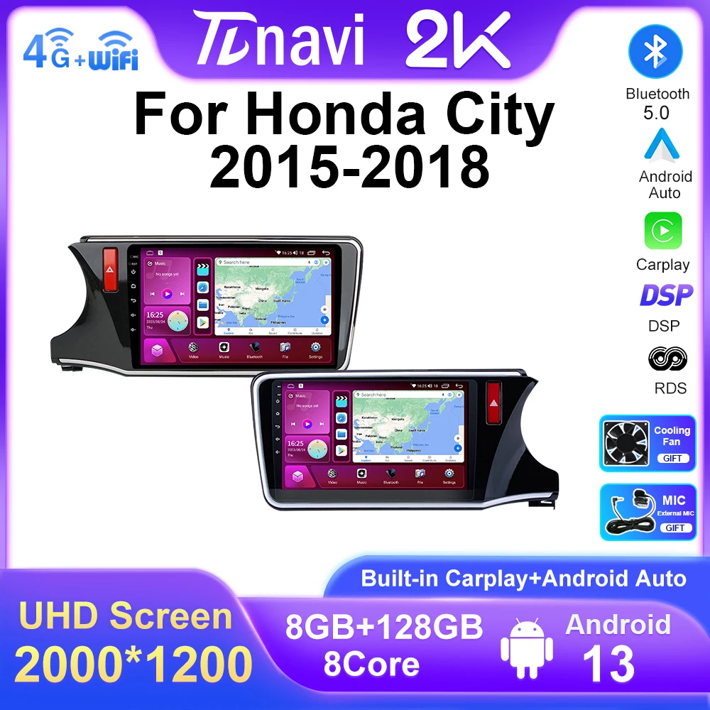 Автомобильный мультимедийный стерео-плеер, 2K экран 10 дюймов, Android 13, для Honda CITY 2015, 2016, 2017, 2018, GPS-навигация, радио, 4G, LTE, Wi-Fi
Автомобильный мультимедийный стерео-плеер, 2K экран 10 дюймов, Android 13, для Honda CITY 2015, 2016, 2017, 2018, GPS-навигация, радио, 4G, LTE, Wi-Fi