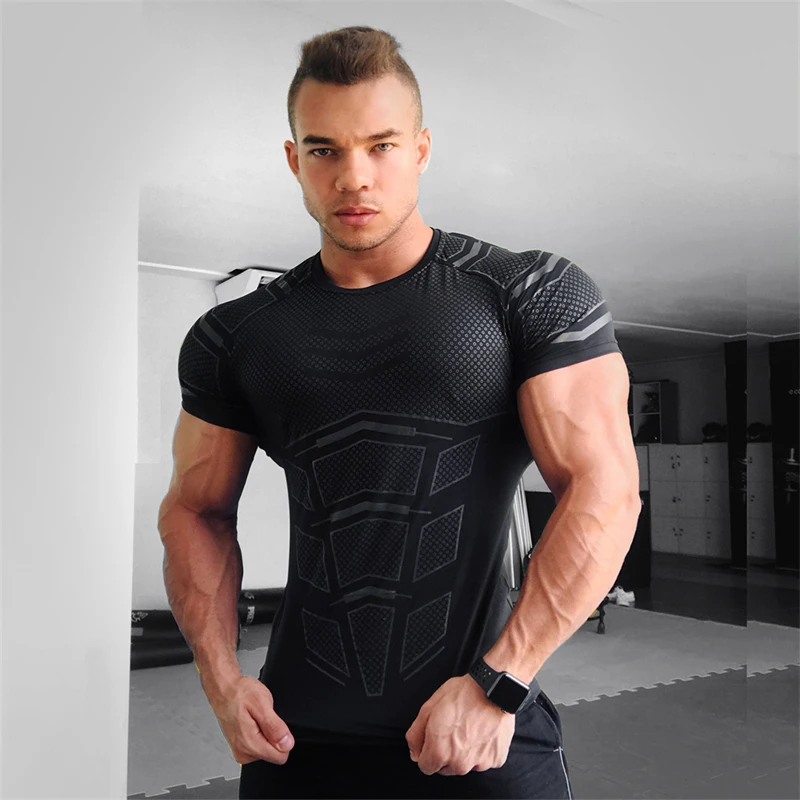 Summer quick-drying short-sleeved men's muscle fitness T-shirt running training sports T-shirt men's round neck fitness clothes
Summer quick-drying short-sleeved men's muscle fitness T-shirt running training sports T-shirt men's round neck fitness clothes