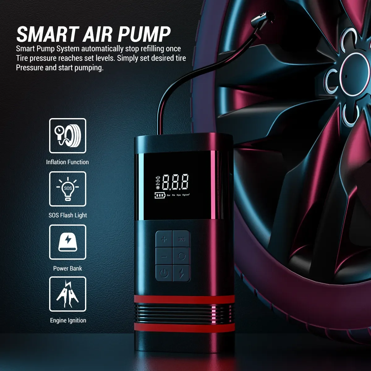 Portable Mini Car Air Pump 12V Electric Air Compressor Digital Display Pressure Tire Inflator For Bicycle Motorcycle Boat
Portable Mini Car Air Pump 12V Electric Air Compressor Digital Display Pressure Tire Inflator For Bicycle Motorcycle Boat
