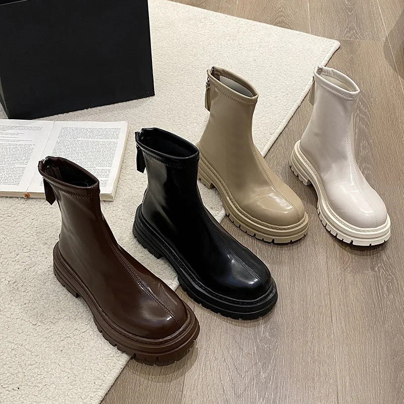 Shoes White Ankle Boots Zipper Flat Heel Boots-Women Luxury Designer Winter Footwear Round Toe Low Lolita Autumn Ladies Riding 2
Shoes White Ankle Boots Zipper Flat Heel Boots-Women Luxury Designer Winter Footwear Round Toe Low Lolita Autumn Ladies Riding 2
