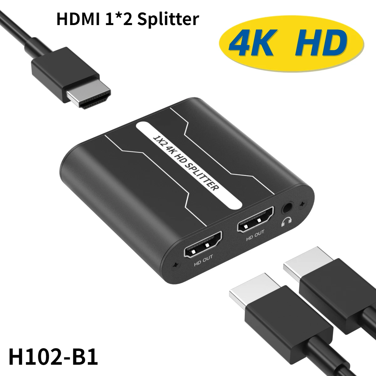 

HDMI Switch 4k@30hz Splitter Switcher 2 in 1 Out Manual Hub Supports HD Compatible with Xbox PS5/4/3 Player Fire Stick Roku