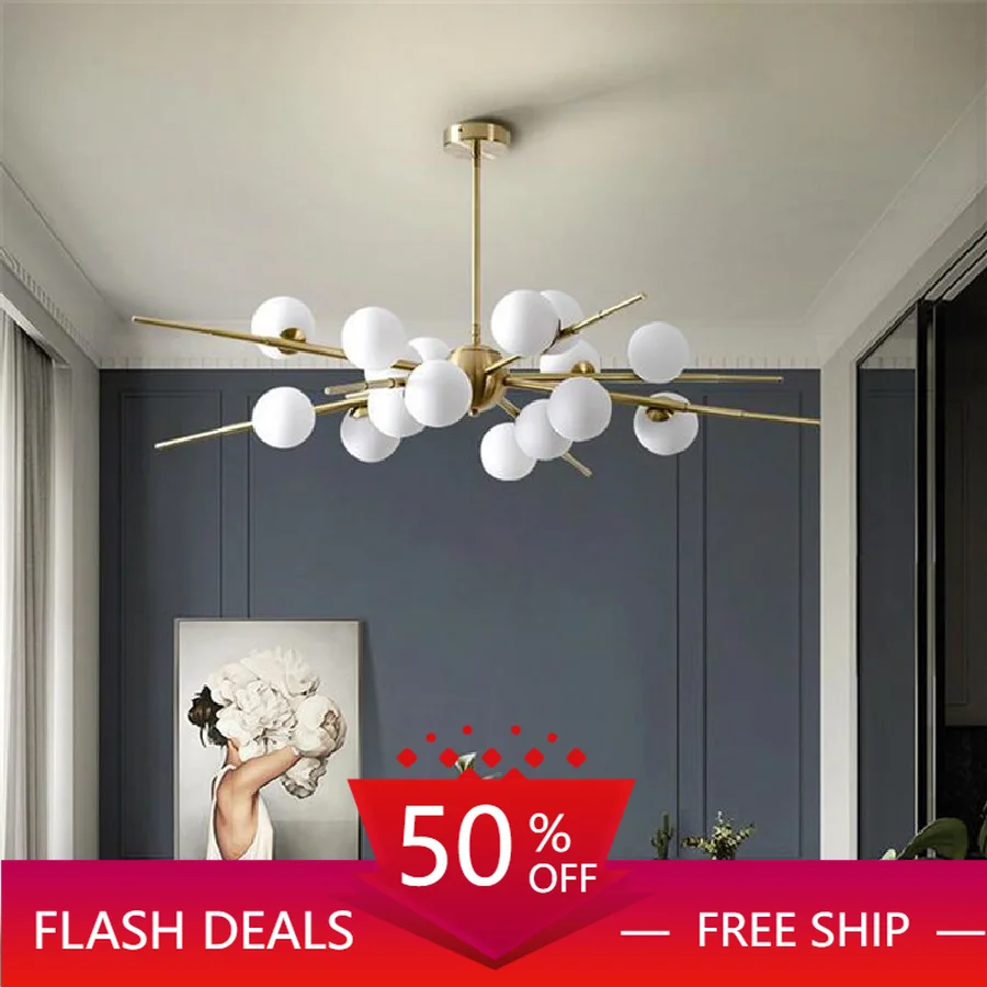 Modern LED Chandelier Glass ball Lamps Restaurant Kitchen Hanging lights Nordic Dining room Decoration suspension Luminaires
Modern LED Chandelier Glass ball Lamps Restaurant Kitchen Hanging lights Nordic Dining room Decoration suspension Luminaires