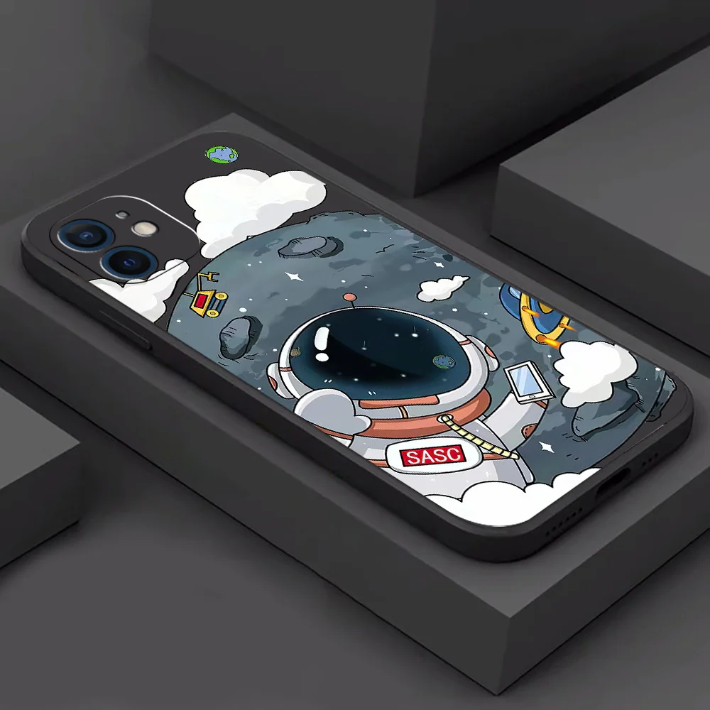 Cute Cartoon Astronaut Phone Case For Apple iPhone 11 12 13 Pro 12 13 Mini X XR XS Max 6 6s 7 8 Plus Luxury Silicone Cover Funda
Cute Cartoon Astronaut Phone Case For Apple iPhone 11 12 13 Pro 12 13 Mini X XR XS Max 6 6s 7 8 Plus Luxury Silicone Cover Funda