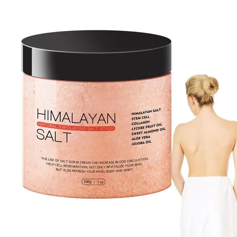 

Himalayan Salts Scrub Natural Exfoliator For Body Moisturizes Skin Salt Scrub Deep Cleansing Pink Himalayan Sea Salt Body Scrub