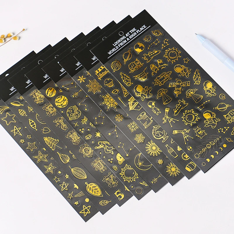 Gold Scrapbook Stickers Hand Account Sticker Diary Stationery Album Stickers Stars Alphabet Snowflakes Leaves Constellatio Space
Gold Scrapbook Stickers Hand Account Sticker Diary Stationery Album Stickers Stars Alphabet Snowflakes Leaves Constellatio Space