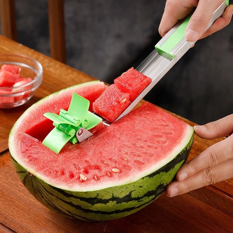 Watermelon Cutter Stainless Steel Windmill Design Cut Watermelon Gadgets Salad Fruit Slicer Cutter Tool Kitchen Accessories
Watermelon Cutter Stainless Steel Windmill Design Cut Watermelon Gadgets Salad Fruit Slicer Cutter Tool Kitchen Accessories