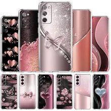 Love Bow Clear Case For Samsung Galaxy S22 S20 FE S21 S10 S23 Plus Note 20 Ultra 10 Lite Transparent Phone Shell