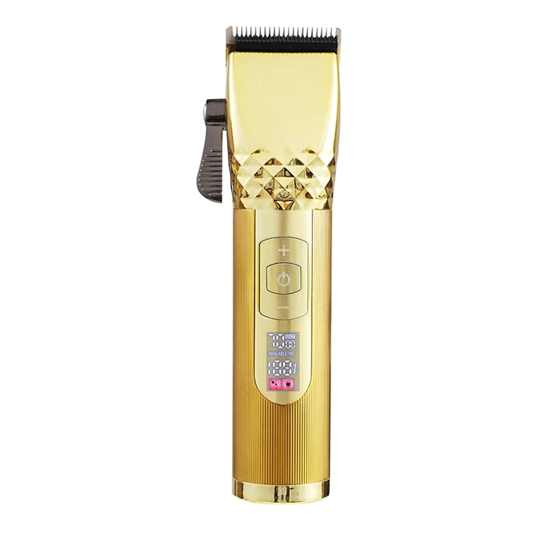 Professional Hair Trimmer Cordless Hairtrimmer Metal Liquid Crystal Digital Display Hairtrimmer Gold
Professional Hair Trimmer Cordless Hairtrimmer Metal Liquid Crystal Digital Display Hairtrimmer Gold