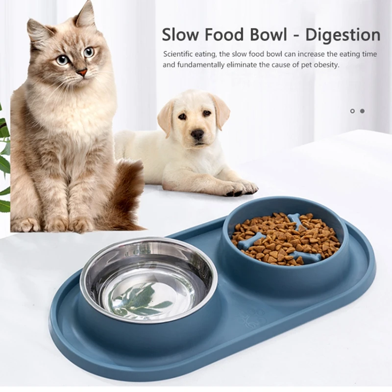 Stainless Steel Pet Feeder Dog Bowl Slow Feeder Water Container Bowl Double Bowl Dog Cat Feeder for Home
Stainless Steel Pet Feeder Dog Bowl Slow Feeder Water Container Bowl Double Bowl Dog Cat Feeder for Home