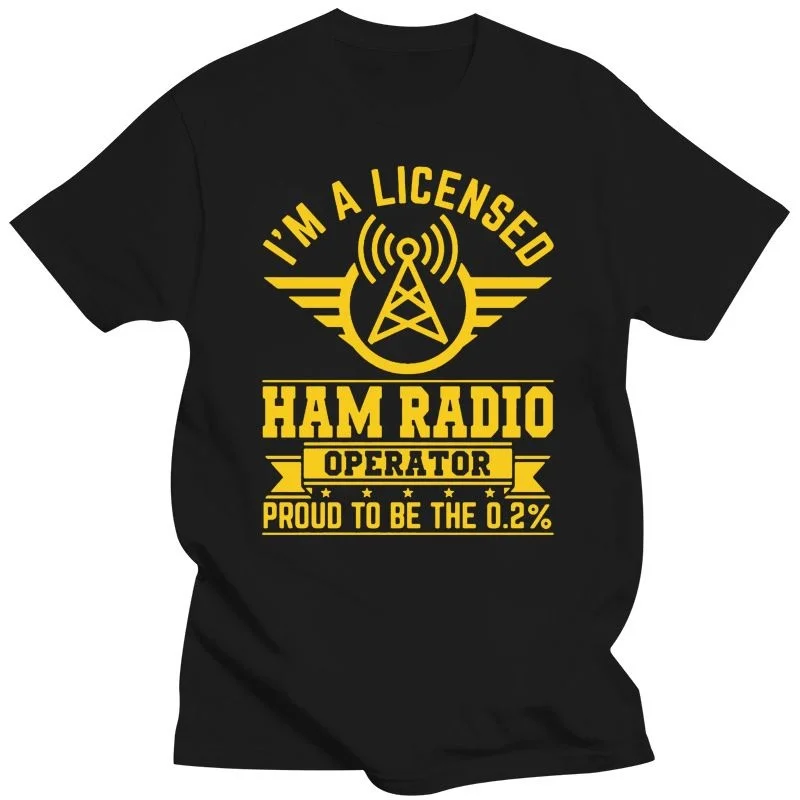 

Mens Clothing Funny T Shirt Men Novelty Women Tshirt A Licensed Ham Radio Operator T-Shirt