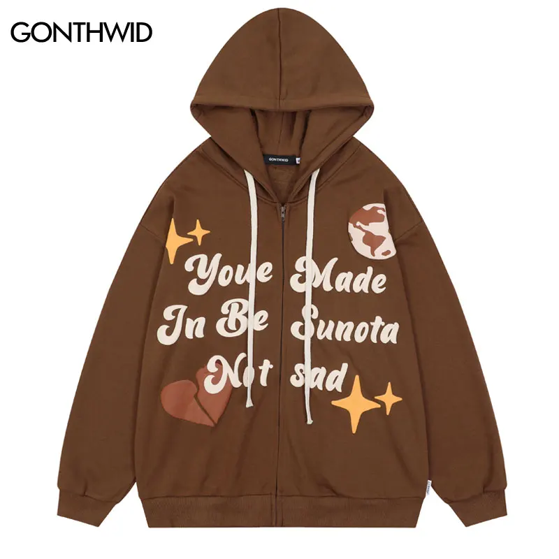 Hip Hop Hoodie Sweatshirt Streetwear Harajuku Foam Letter Print Zipper Hooded Sweatshirt Fashion Hip Hop Casual Loose Hoodies
Hip Hop Hoodie Sweatshirt Streetwear Harajuku Foam Letter Print Zipper Hooded Sweatshirt Fashion Hip Hop Casual Loose Hoodies