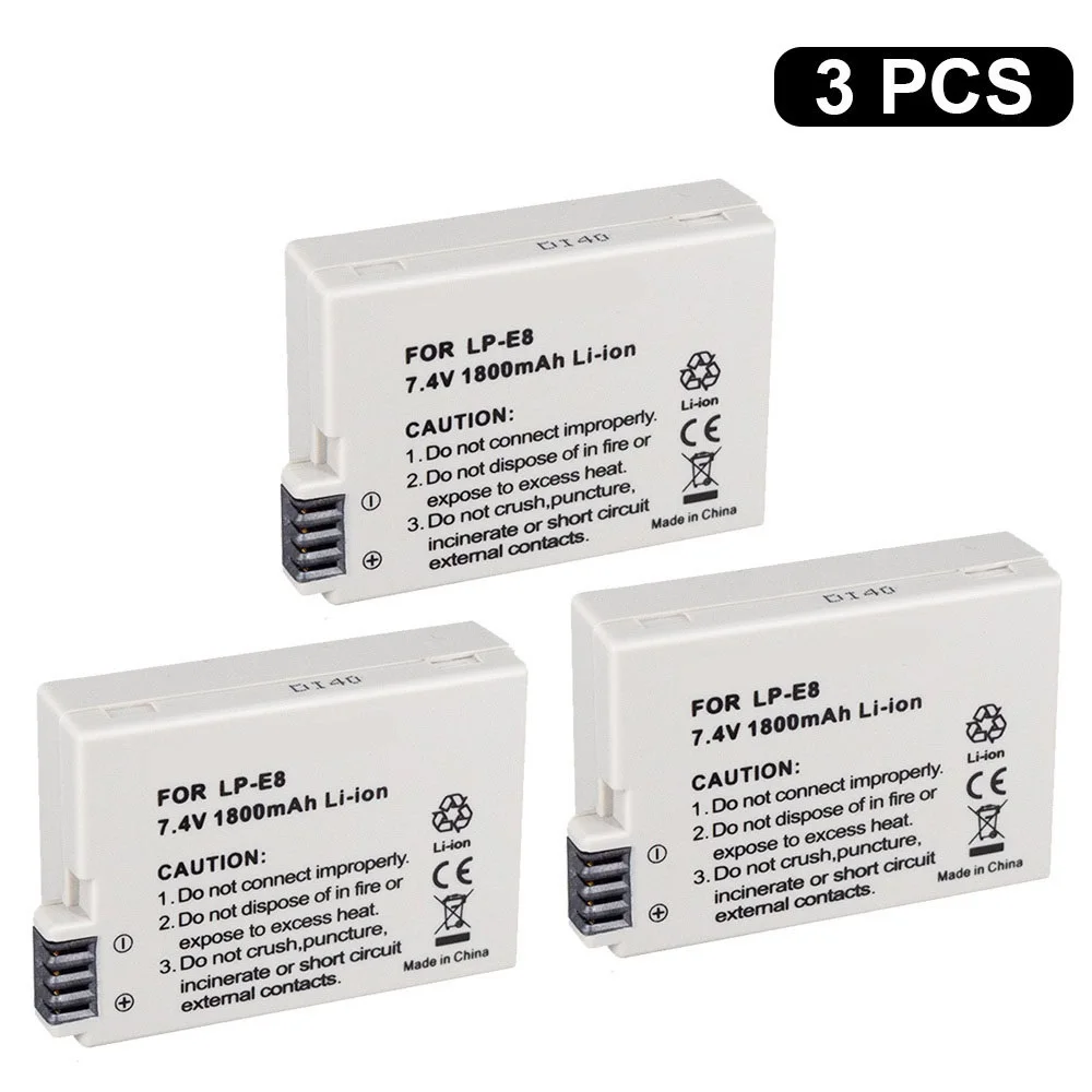 1800mah 7.4V LP-E8 LPE8 LP E8 Battery Batterie AKKU + LCD Dual Charger for Canon EOS 550D 600D 650D 700D X4 X5 X6i X7i T2i T3i
1800mah 7.4V LP-E8 LPE8 LP E8 Battery Batterie AKKU + LCD Dual Charger for Canon EOS 550D 600D 650D 700D X4 X5 X6i X7i T2i T3i