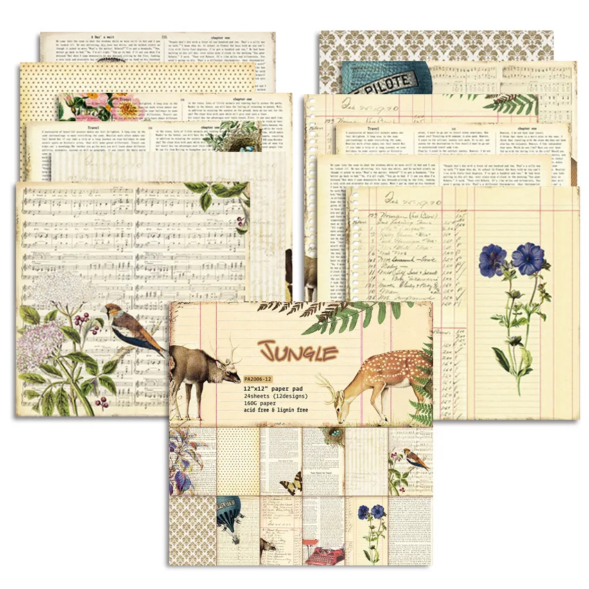 12" inch single-sided printing pure original hand account background material paper24 sheets/set watercolor powder pattern paper
12" inch single-sided printing pure original hand account background material paper24 sheets/set watercolor powder pattern paper