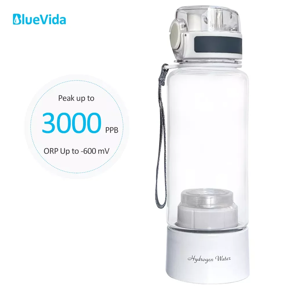 Bluevida new sports style SPE & PEM hydrogen water generator, H2 up to 3000ppb and large battery capacity hydrogen water bot
Bluevida new sports style SPE & PEM hydrogen water generator, H2 up to 3000ppb and large battery capacity hydrogen water bot
