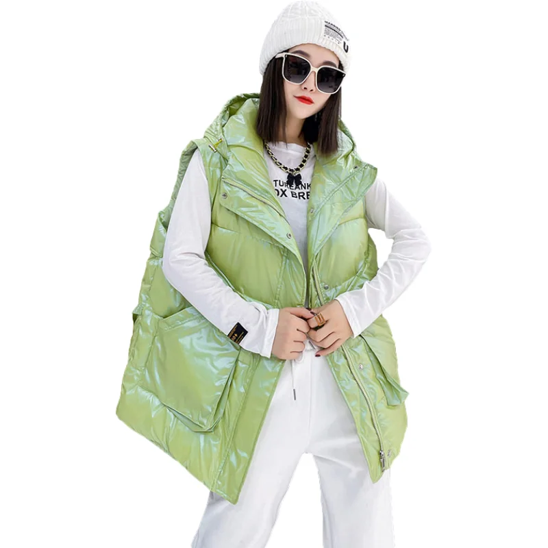 2023 Winter Women Hooded Short Down Cotton-padded Vest Fashion Letter Print Loose Casual Sleeveless Cotton Waistcoat Female Coat
2023 Winter Women Hooded Short Down Cotton-padded Vest Fashion Letter Print Loose Casual Sleeveless Cotton Waistcoat Female Coat