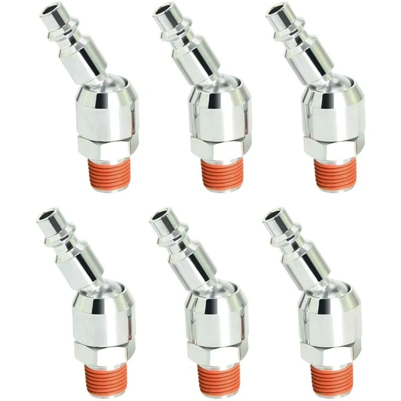 1/4 Inch Swivel Air Plug, 6-Pack Industrial Swivel Coupler And Plug, 1/4-Inch NPT Male Thread, Air Hose Fittings
1/4 Inch Swivel Air Plug, 6-Pack Industrial Swivel Coupler And Plug, 1/4-Inch NPT Male Thread, Air Hose Fittings