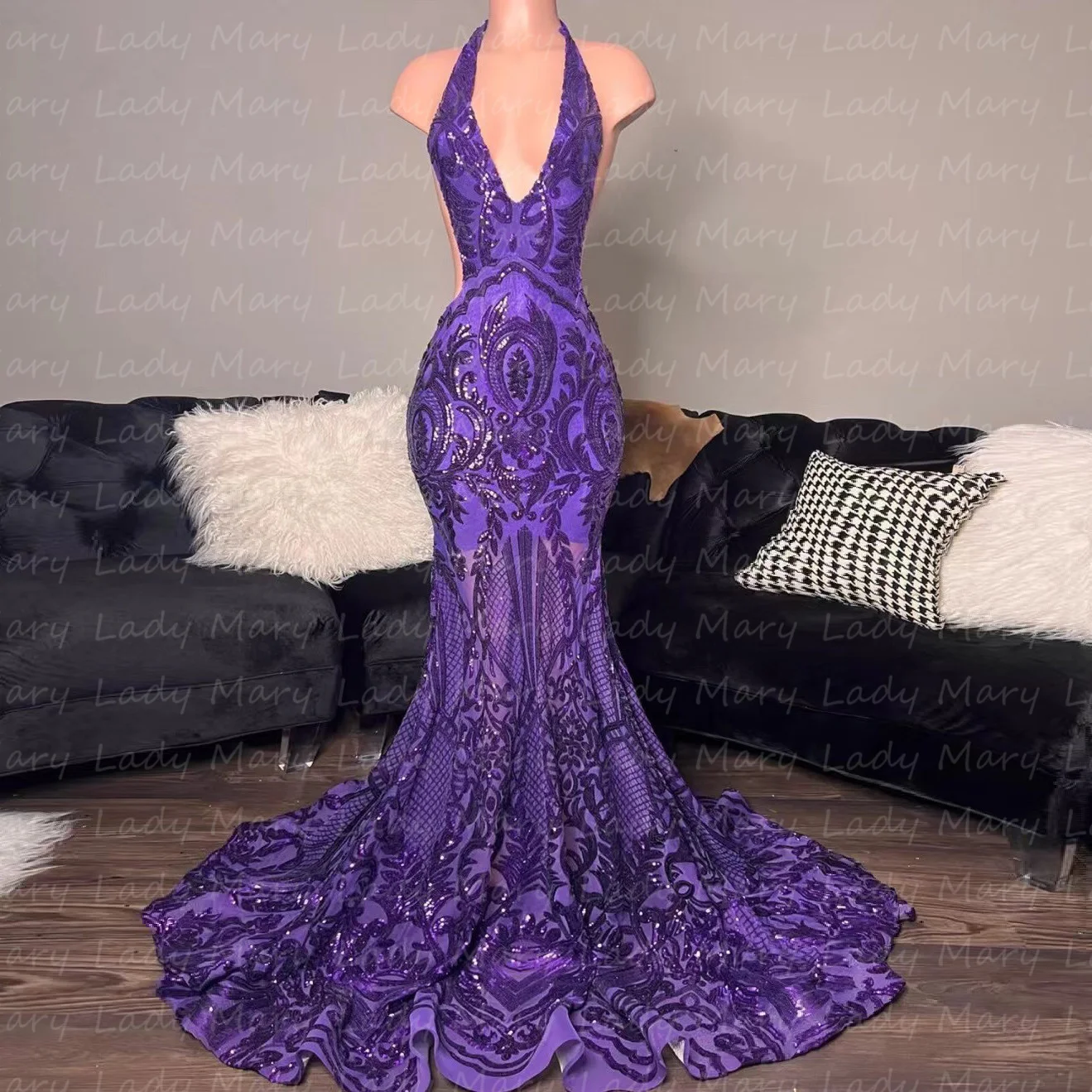 2024 Charming Purple Sequins Evening Dresses V Neck Mermaid Girl Formal Gradution Prom Gowns Vestido De Noche Maxi Party Robe
2024 Charming Purple Sequins Evening Dresses V Neck Mermaid Girl Formal Gradution Prom Gowns Vestido De Noche Maxi Party Robe
