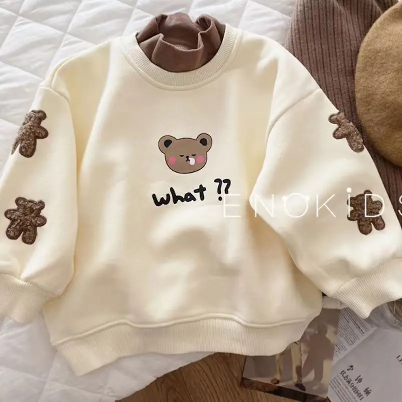 Kids Hoodies Girl Sweatshirt Autumn Long Sleeve Turtleneck T-shirt Children Girls Clothes Bear Applique Winter Girls Hoodies Top
Kids Hoodies Girl Sweatshirt Autumn Long Sleeve Turtleneck T-shirt Children Girls Clothes Bear Applique Winter Girls Hoodies Top
