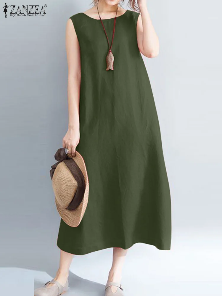 ZANZEA Fashion Summer Sleeveless Dress Women Solid Loose Sundress Female Robe Ladies Holiday Dresses Elegant Beach Tank Vestido
ZANZEA Fashion Summer Sleeveless Dress Women Solid Loose Sundress Female Robe Ladies Holiday Dresses Elegant Beach Tank Vestido
