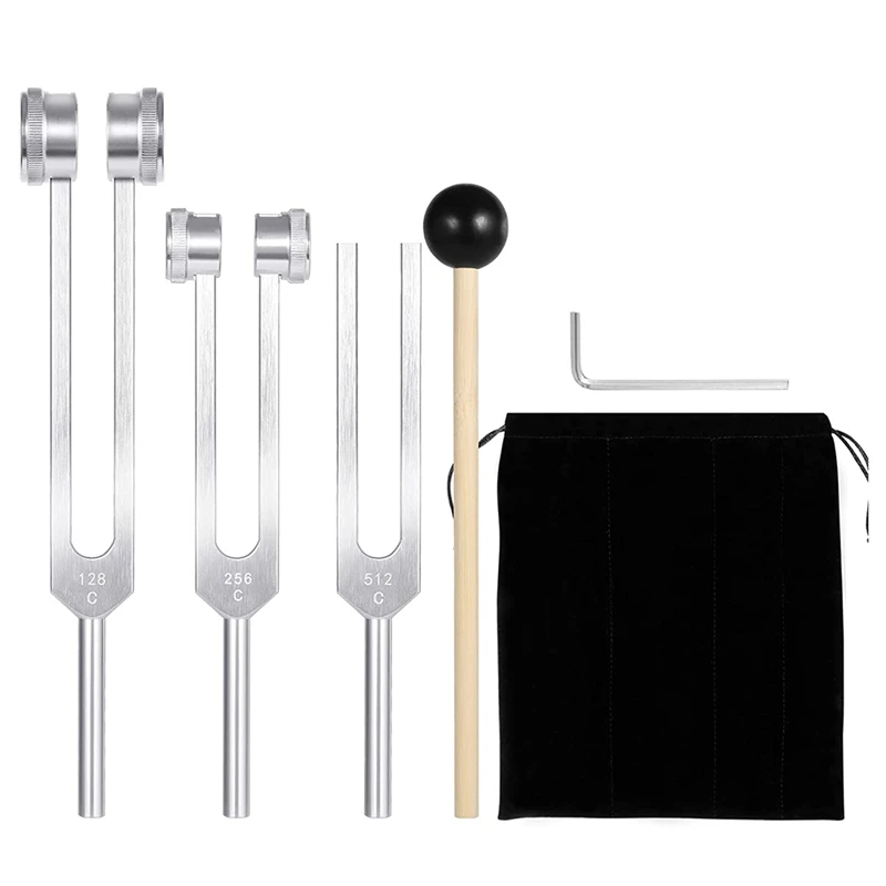 Tuning Fork Set (128Hz, 256Hz, 512Hz) Of 3 Pack,Tuning Forks With Reflex Hammer For Sound Healing Sound Vibration Tools
Tuning Fork Set (128Hz, 256Hz, 512Hz) Of 3 Pack,Tuning Forks With Reflex Hammer For Sound Healing Sound Vibration Tools