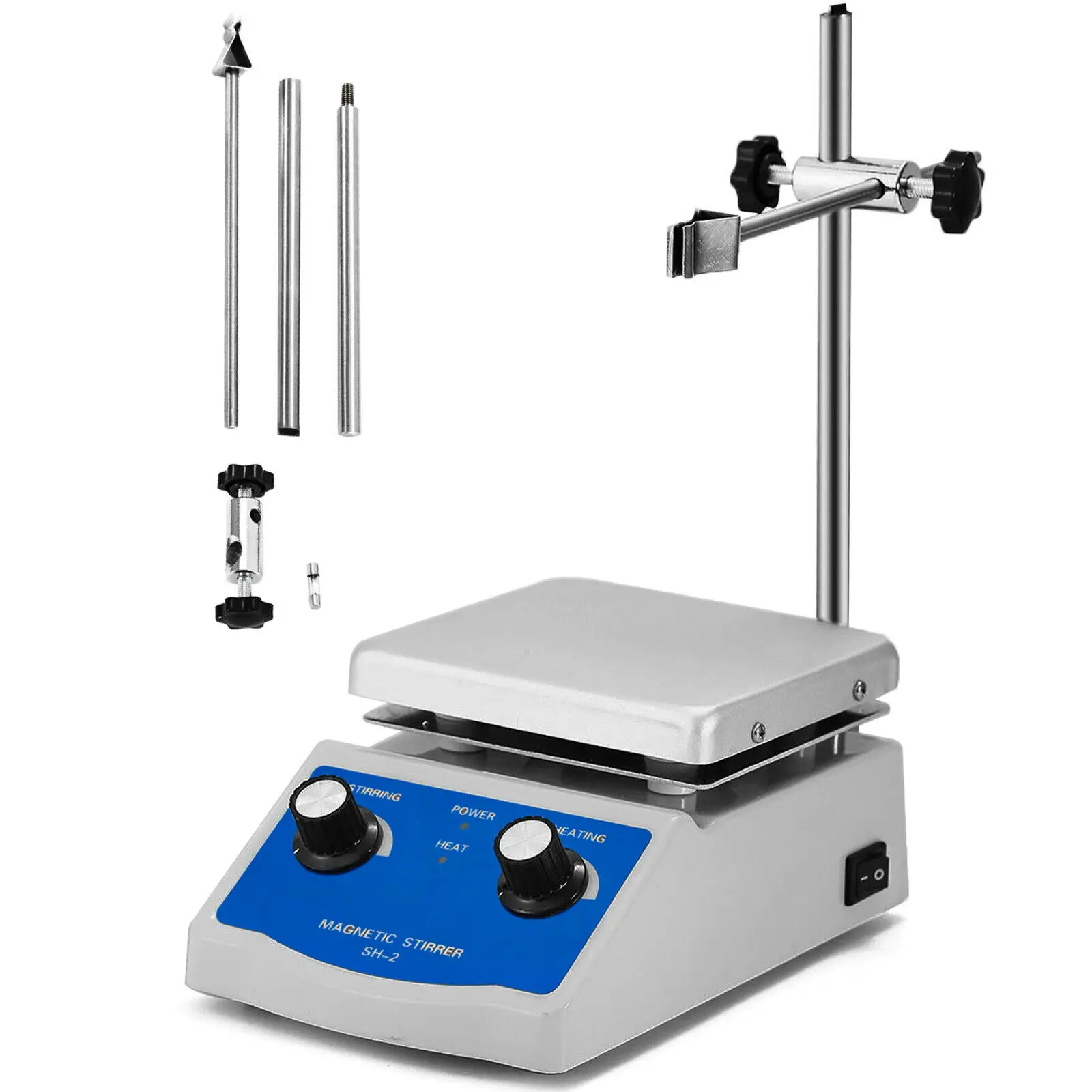 Magnetic Stirrer SH-2 Heating Plate 1000ml Magnetic Stirrer Hot Plate 100-1600 RPM Magnetic Stirrer Kit 180W Heating Power 380℃
Magnetic Stirrer SH-2 Heating Plate 1000ml Magnetic Stirrer Hot Plate 100-1600 RPM Magnetic Stirrer Kit 180W Heating Power 380℃