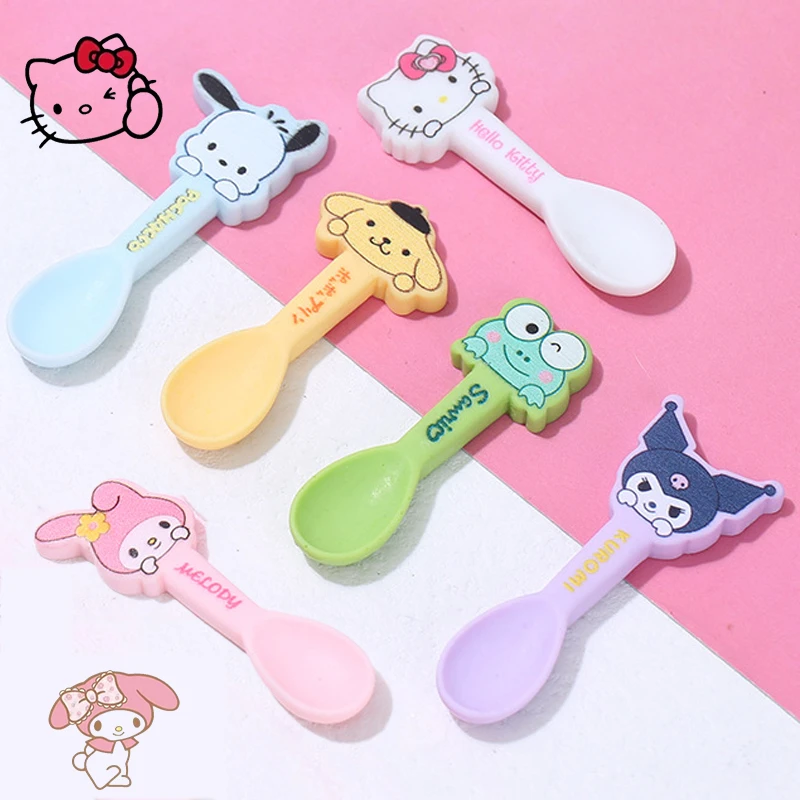 10Pcs Anime Sanrio Kawaii Hello Kitty Spoon Resin DIY Accessories Kuromi Phone Case Hair Clip Cute Patch Doll House Decoration
10Pcs Anime Sanrio Kawaii Hello Kitty Spoon Resin DIY Accessories Kuromi Phone Case Hair Clip Cute Patch Doll House Decoration