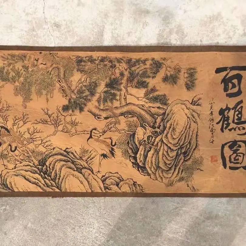 100 crane figure long volume home decoration painting central scroll painting study living room hanging painting
100 crane figure long volume home decoration painting central scroll painting study living room hanging painting