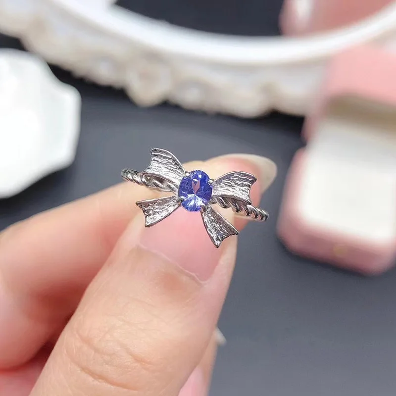 Sterling Silver Tanzanite Ring 4mm*5mm VVS Grade 0.4ct Natural Tanzanite Ring for Girl 18K Gold Plating Jewelry
Sterling Silver Tanzanite Ring 4mm*5mm VVS Grade 0.4ct Natural Tanzanite Ring for Girl 18K Gold Plating Jewelry