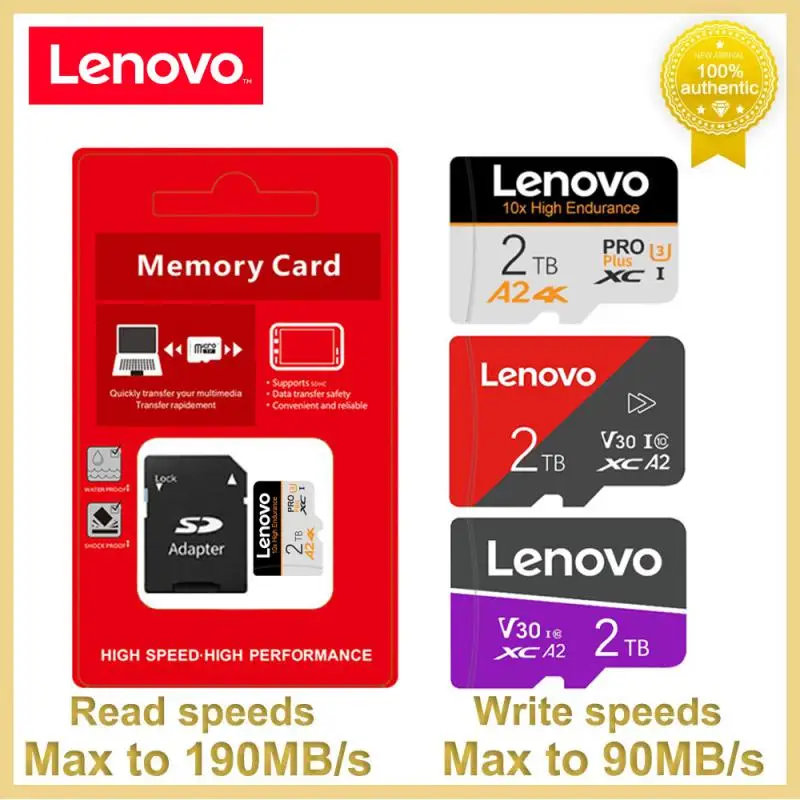 

Lenovo 2 ТБ Micro TF SD карта 1 ТБ 512 ГБ 256 Гб класс 10 высокоскоростная флэш-карта памяти 128 Гб карта памяти для ноутбука/смартфона