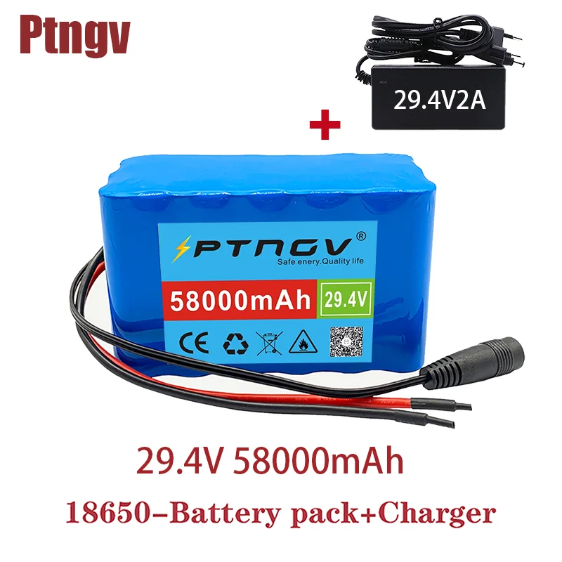 24V 58Ah 7s3p 18650 battery lithium battery 24v 58000mAh electric bicycle moped electric lithium ion Battery pack + 2A Charger
24V 58Ah 7s3p 18650 battery lithium battery 24v 58000mAh electric bicycle moped electric lithium ion Battery pack + 2A Charger