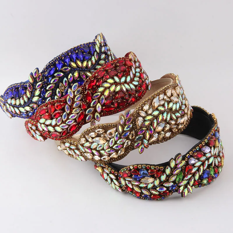 Fancy Headwear New Fashion Baroque Wide-Brimmed Colorful Rhinestone Headband For Women's Prom Dazzling Headwear For Women 869
Fancy Headwear New Fashion Baroque Wide-Brimmed Colorful Rhinestone Headband For Women's Prom Dazzling Headwear For Women 869