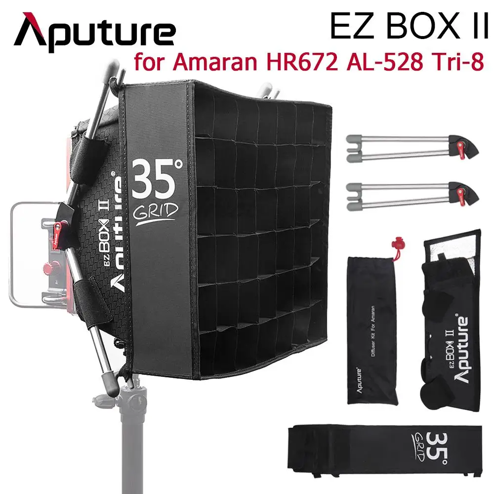 Aputure EZ Box+ II Diffuser Softbox Easy Box Diffuser + Fabric Grid Kit for Amaran HR672 AL-528 Tri-8 Photography Lights
Aputure EZ Box+ II Diffuser Softbox Easy Box Diffuser + Fabric Grid Kit for Amaran HR672 AL-528 Tri-8 Photography Lights