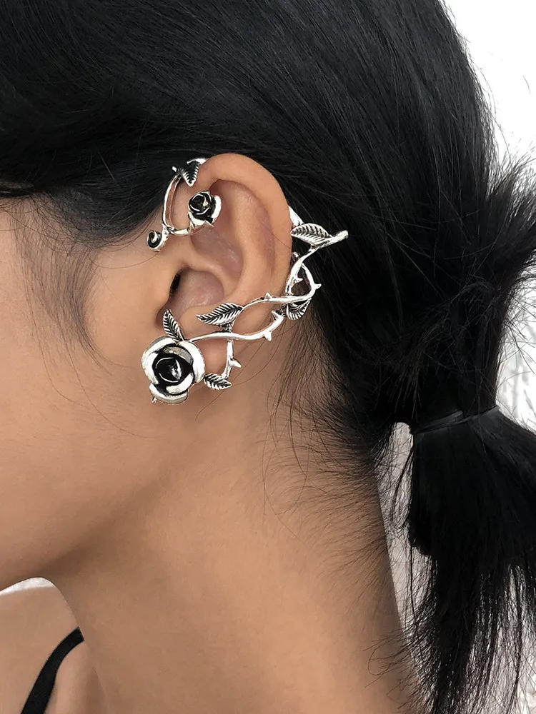 European and American retro dark department ear hanging, demon rose exaggerated ornaments do old winding exaggerated earrings wo
European and American retro dark department ear hanging, demon rose exaggerated ornaments do old winding exaggerated earrings wo