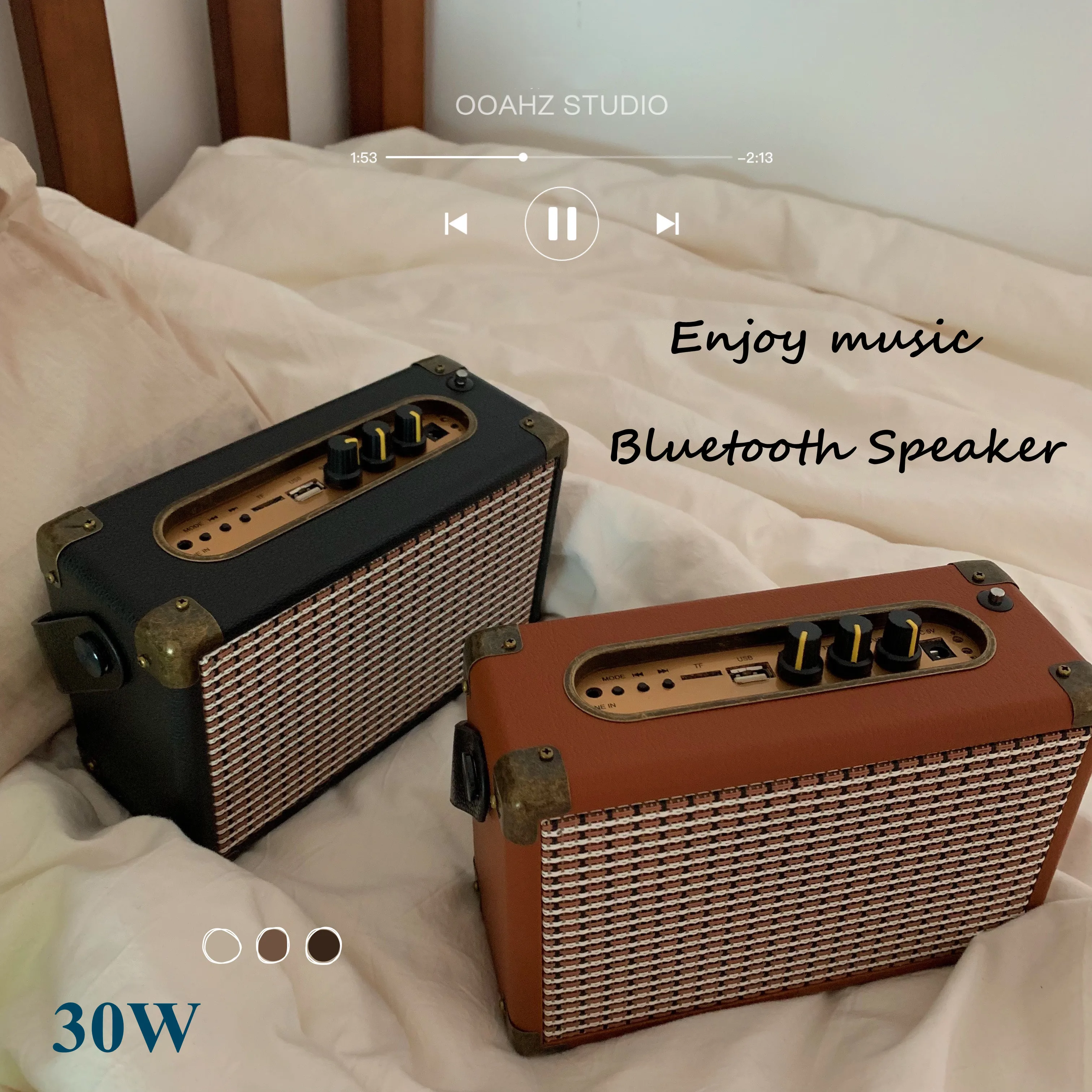 30W High Power Wireless Bluetooth Music Speaker Retro Portable Radio Speaker Hi-Fi Stereo Subwoofer Speaker Audio Center USB
30W High Power Wireless Bluetooth Music Speaker Retro Portable Radio Speaker Hi-Fi Stereo Subwoofer Speaker Audio Center USB