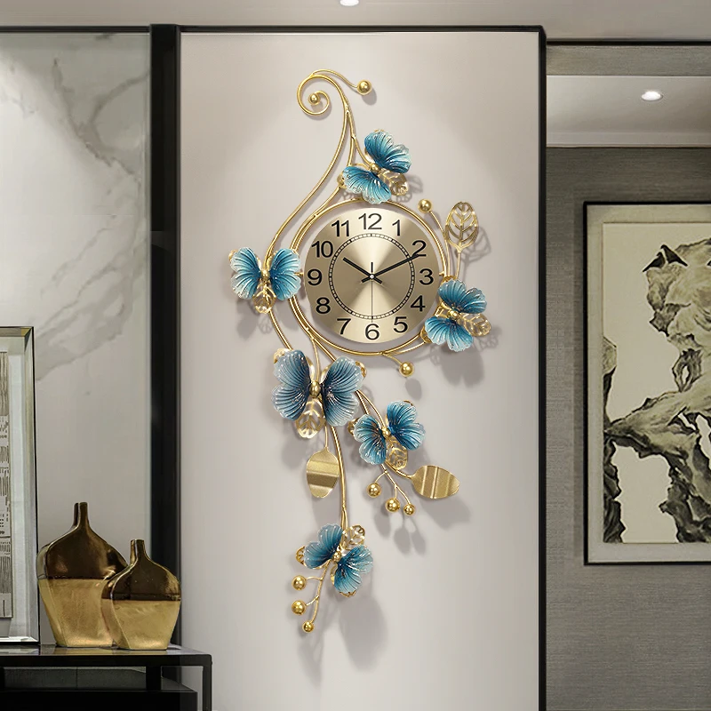 Chinese Simple Wall Clock Living Room Creative Silent Wall Watch Atmospheric Wall Hanging Light Luxury Clock 3D metal Decor
Chinese Simple Wall Clock Living Room Creative Silent Wall Watch Atmospheric Wall Hanging Light Luxury Clock 3D metal Decor
