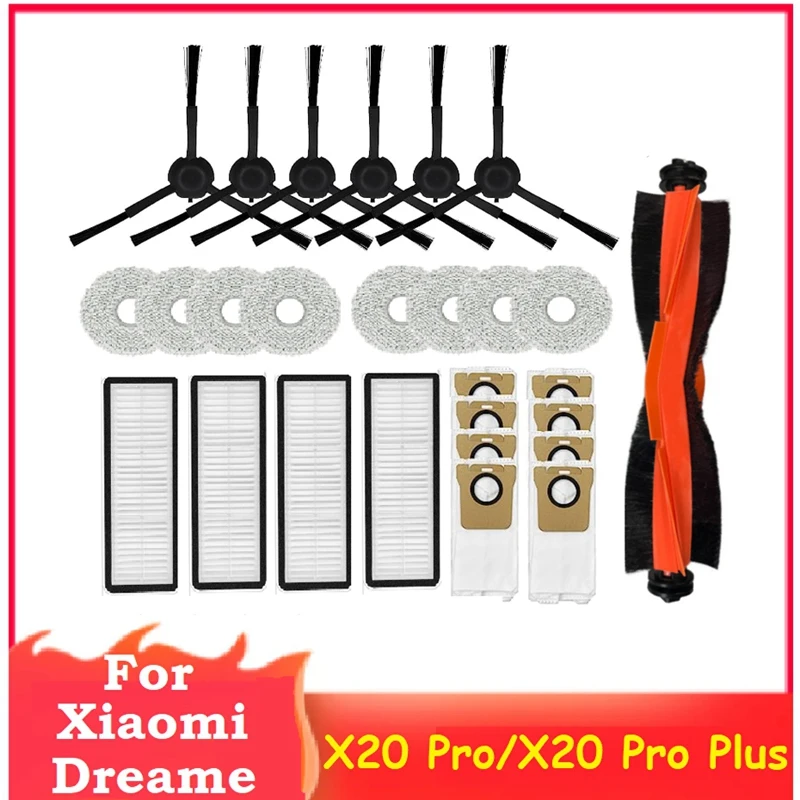 27 Piece Vacuum Cleaner Household Cleaning Replacement Parts For Xiaomi Dreame X20 Pro/X20 Pro Plus Robot 
27 Piece Vacuum Cleaner Household Cleaning Replacement Parts For Xiaomi Dreame X20 Pro/X20 Pro Plus Robot
