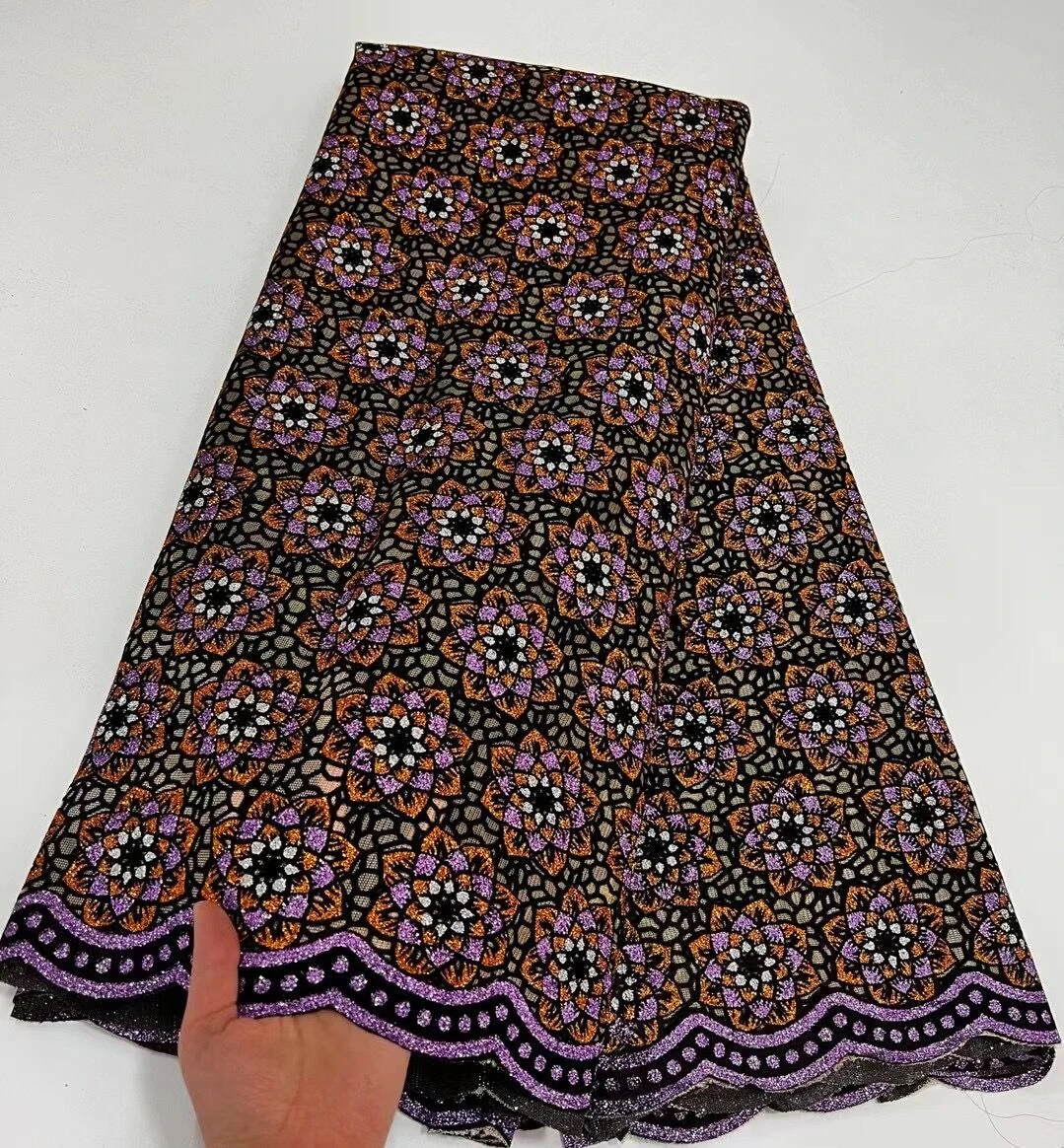 2023Late High Quality African Nigerian Tulle Lace Fabric Sequins Embroidery Guipure For Sewing Wedding Party Dress Flocked 5Yard
2023Late High Quality African Nigerian Tulle Lace Fabric Sequins Embroidery Guipure For Sewing Wedding Party Dress Flocked 5Yard