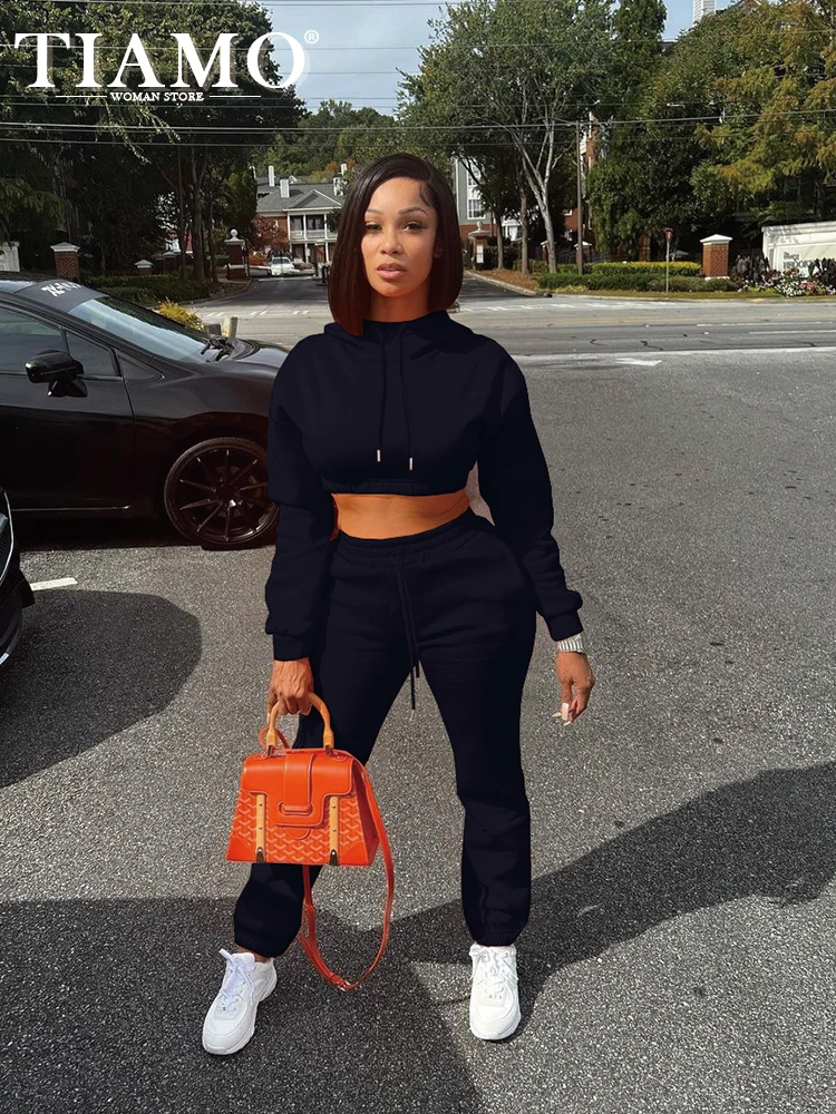 TIAMO Autumn and Winter Hip Hop Velvet Hooded Long Sleeved Short Sweater Trousers Two-piece Sports Suit Wholesale Dropshipping
TIAMO Autumn and Winter Hip Hop Velvet Hooded Long Sleeved Short Sweater Trousers Two-piece Sports Suit Wholesale Dropshipping