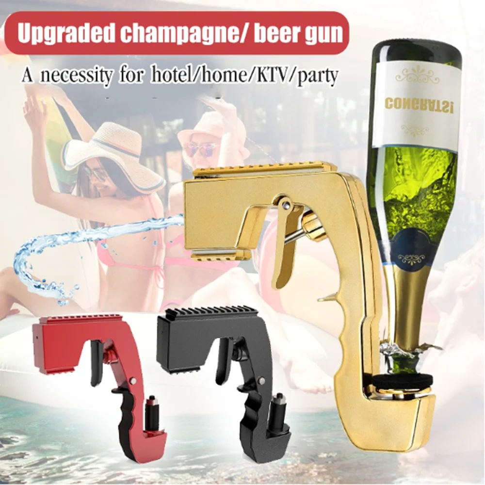 

Champagne Gun Beer Gun Shooter Wine Stopper Alcohol Gun Shooter Bottle Beer Spray Gun for Bachelor Party Wedding Festival Bar