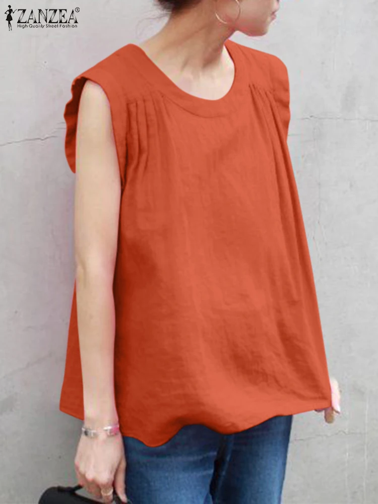2023 ZANZEA Fashion Summer Women Elegant Solid Tanks Tops Loose Sleeveless Work Blouse Party Shirt Casual Holiday Blusas Chemise
2023 ZANZEA Fashion Summer Women Elegant Solid Tanks Tops Loose Sleeveless Work Blouse Party Shirt Casual Holiday Blusas Chemise